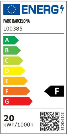 Faro Barcelona 342931S Cruiser XL plafondventilator met verlichting zwart 160 cm energielabel F