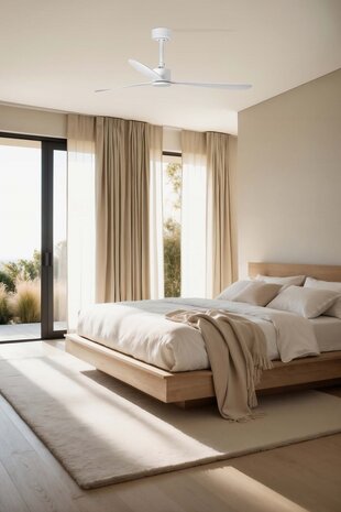Faro Barcelona 33760 Amelia L plafondventilator wit 132 cm slaapkamer