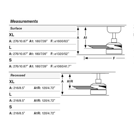 Faro Barcelona 342851S Cruiser S LED plafondventilator zwart/aluminium 106 cm afmetingen