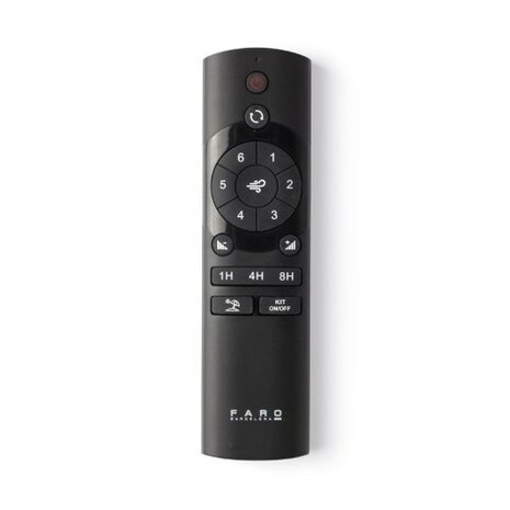 Faro Barcelona Klim L plafondventilator zwart/walnoot 150 cm afstandsbediening