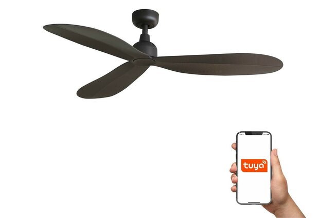 Faro Barcelona 34301WT Palma M plafondventilator bruin met app 129 cm